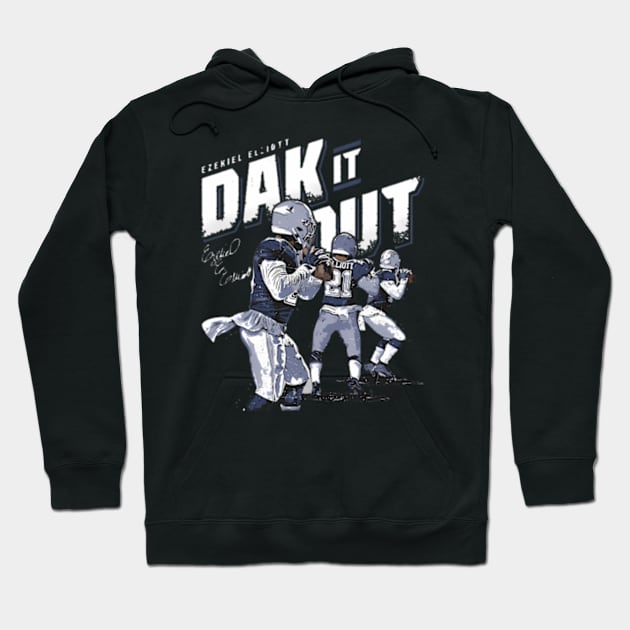 Ezekiel Elliott Dallas Dak Dance Hoodie by binchudala